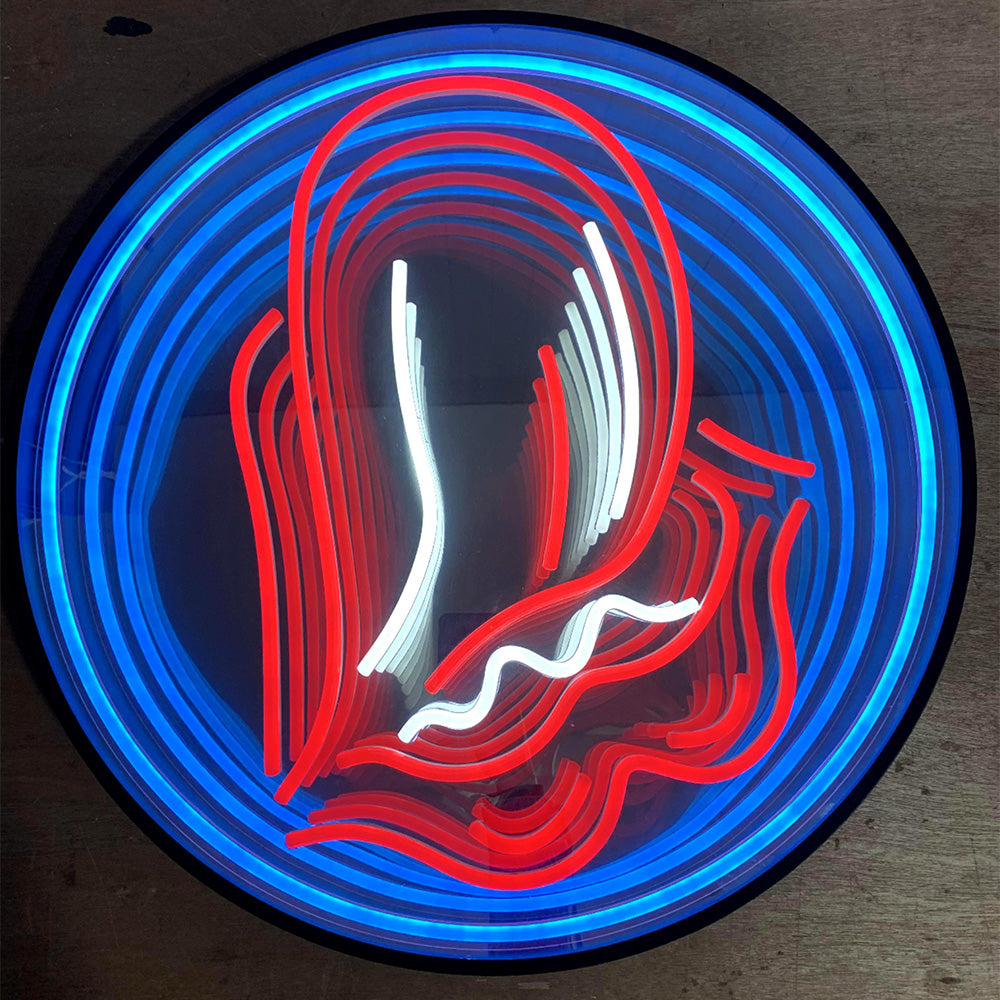 Big Tongue, Bar Layered Mirror Abyss Mirror Decorative Lamp, Leisure Venue Decorative Lighting