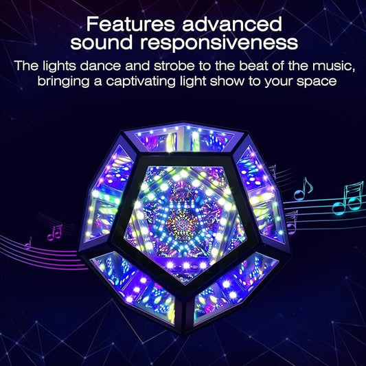 Infinite Diamond Gaming Lamp Cool RGBW Light Bedroom & Gaming Room Decorative Lamp Ambient Mood Night Light Birthday Gift