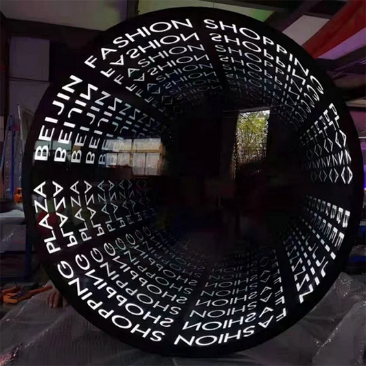 Custom Text Circular Layered Mirror