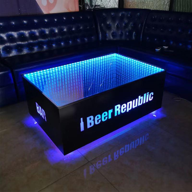 Bar Nightclub Hotel Infinity Mirror Table Infinity Mirror Tables for Nightclubs