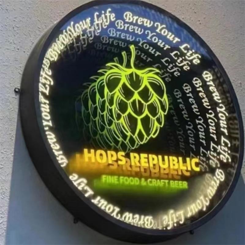 Custom Fruit-Layered Mirror Abyss Mirror, Fruit Shop, Extended-Hour Decorative Lighting