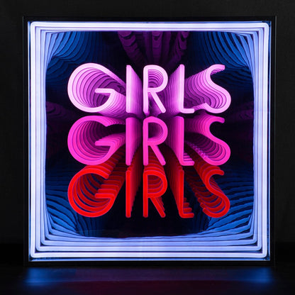 Hollowed-out frameless abyss mirror Infinite mirror