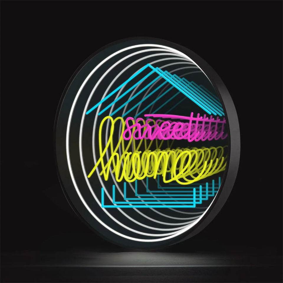 Custom Circular Infinity Mirror, Custom Text and Images
