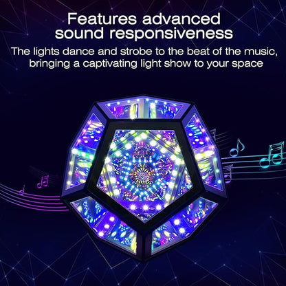 Infinite Diamond Gaming Lamp Cool RGBW Light Bedroom & Gaming Room Decorative Lamp Ambient Mood Night Light Birthday Gift