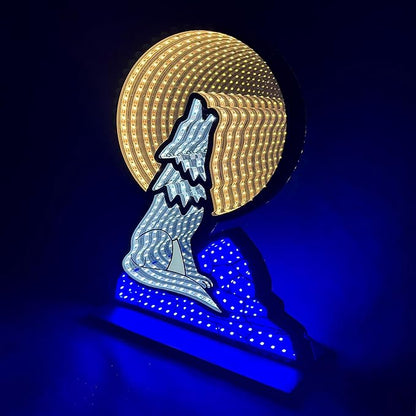 Moonlight Wolf Night Light, Bedroom Ambient Light, Decorative Piece