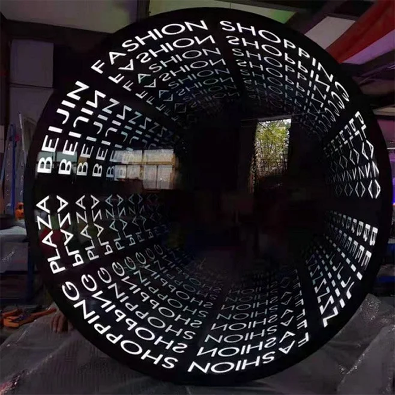 Custom Text Circular Layered Mirror