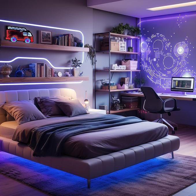 Fire Truck Infinity Mirror Cool Desktop Lamp Bedroom & Game Room Decorative Light Ambient Night Light Birthday Gift