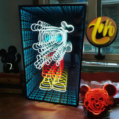 Customize any pattern or text on infinite mirrors