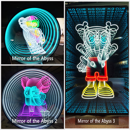 Customize any pattern or text on infinite mirrors