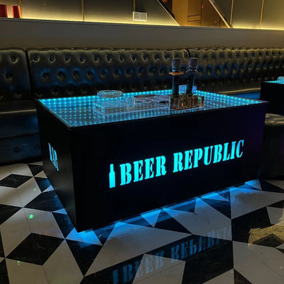 Bar Nightclub Hotel Infinity Mirror Table Infinity Mirror Tables for Nightclubs
