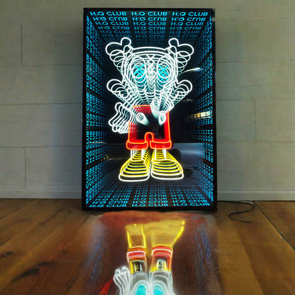 Customize any pattern or text on infinite mirrors