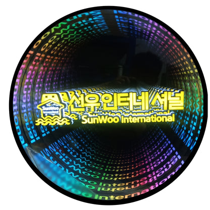 Customize any pattern or text on infinite mirrors