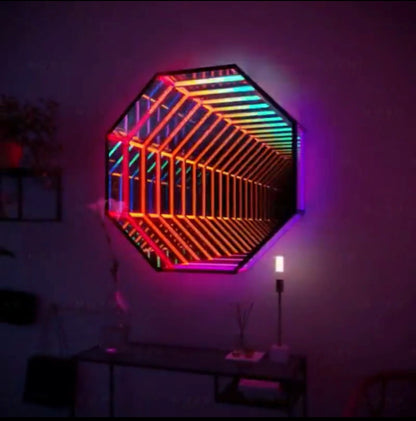 Custom Led Infinity Illusion Mirror Indoor LED Sign Board Acrylic Reflection 3D Neon Infinite Mirror