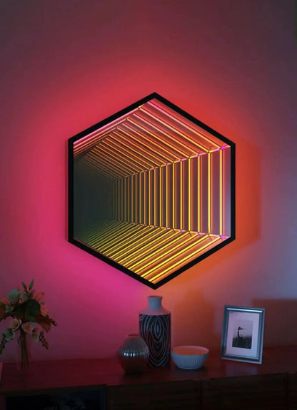 Custom Led Infinity Illusion Mirror Indoor LED Sign Board Acrylic Reflection 3D Neon Infinite Mirror