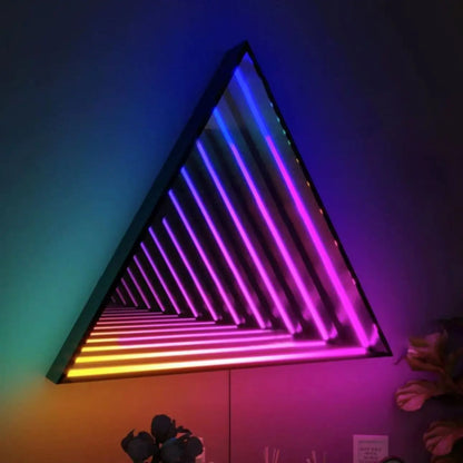 Custom Led Infinity Illusion Mirror Indoor LED Sign Board Acrylic Reflection 3D Neon Infinite Mirror